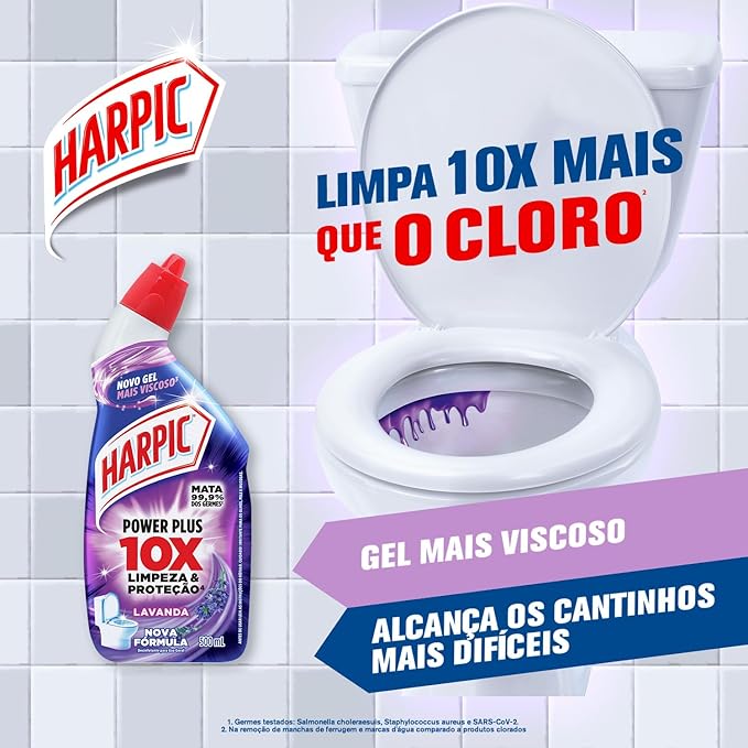 Harpic Desinfetante Líquido Power Plus Lavanda 500Ml na Amazon