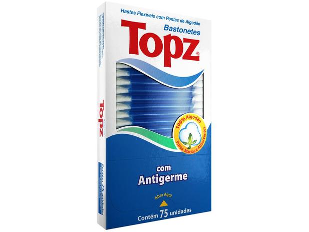 Hastes Flexíveis Bastonetes Topz 75 Unidades na Magazine Luiza