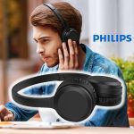 Headphone Philips bluetooth on-ear com microfone e energia para 15 horas na cor na Amazon