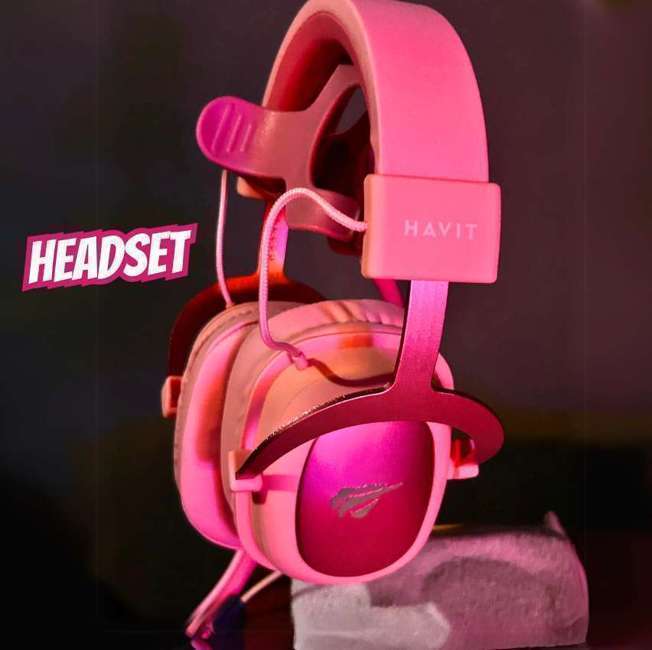 Headset Fone de Ouvido Havit HV-H2002d Pink, Gamer, com Microfone, Falante 53mm, Plug 3, 5mm: compatível com XBOX ONE e PS4, HAVIT, HV-H2002d Cor Rosa na Amazon