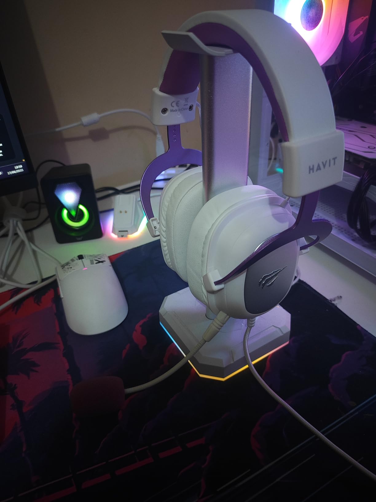 Headset Fone de Ouvido Havit HV-H2002d Purple, Gamer, com Microfone, Falante 53mm, Plug 3, 5mm na Amazon