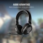 Headset Gamer Corsair HS35 v2, Neodímio de 50mm, Dolby 7.1 Surround, Com Adaptador USB, Silenciador, Preto – CA-9011386-NA na KaBuM!