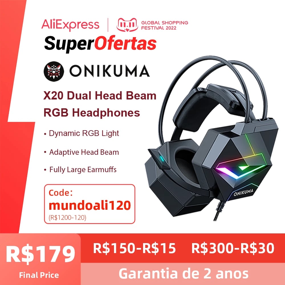 Oferta Relâmpago Headset Gamer Husky Tactical 7.1 Som Surround HS