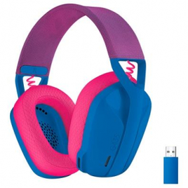 Headset Gamer Sem Fio Logitech G435 Lightspeed e Bluetooth Dolby Atmos USB PC PS4 PS5 Mobile Drivers 40mm Azul - 981-001061 na KaBuM!