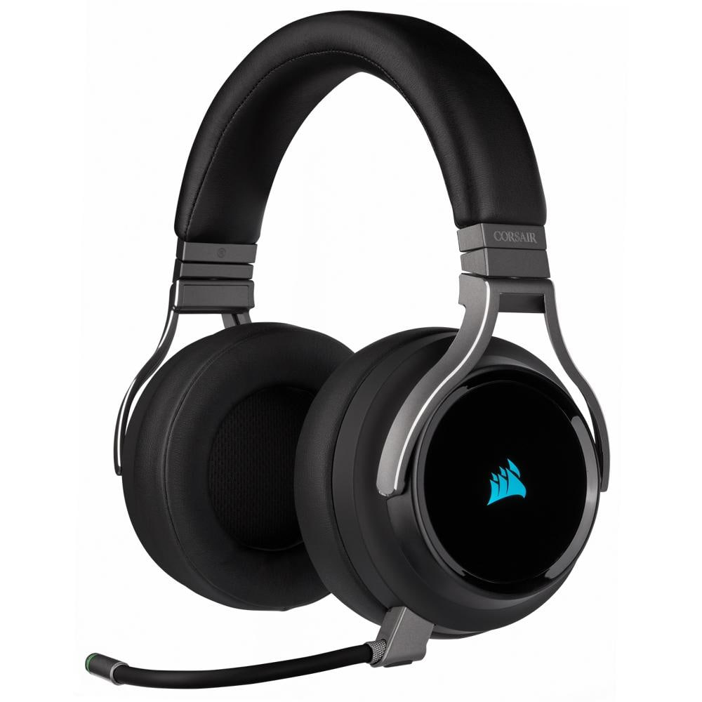 Headset Sem Fio Gamer Corsair Virtuoso Premium Carbono, RGB, Som Surround 7.1, Drivers 50mm, Múltiplas Plataformas – CA-9011185-NA na KaBuM!