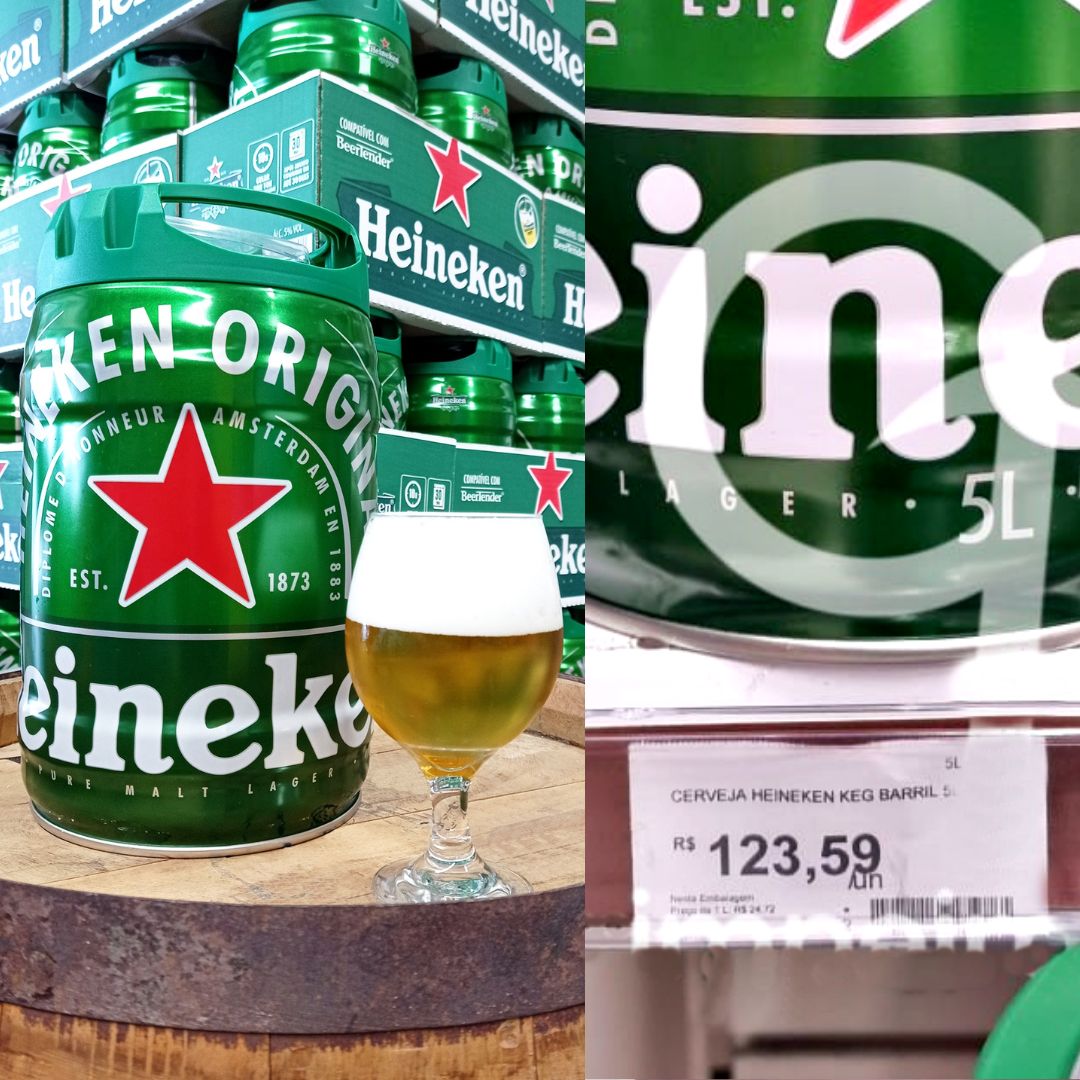 Heineken Cerveja Barril 5L na Amazon