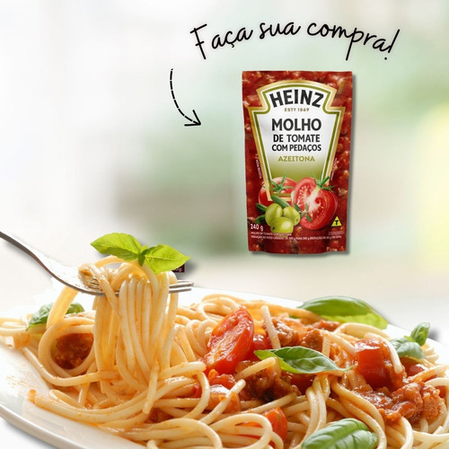 Heinz Molho de Tomate Azeitona, 240g na Amazon