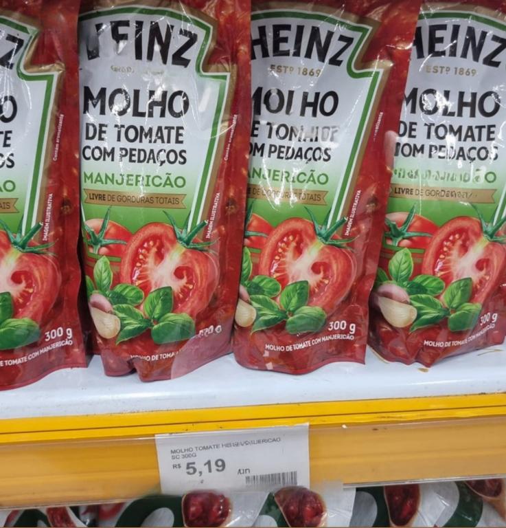 HEINZ Molho de Tomate Manjericão 300g na Amazon