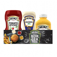 Heinz Pack Hamburger Ketchup 397G + Maionese 215G + Mostarda 255gG na Amazon