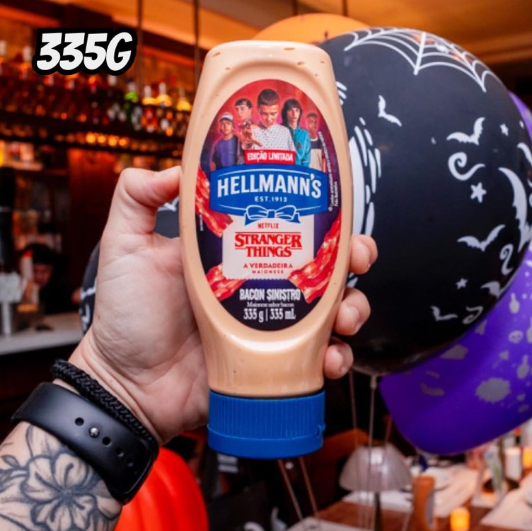 Hellmann’s Maionese Bacon Sinistro Stranger Things 335g Edição Limitada na Amazon