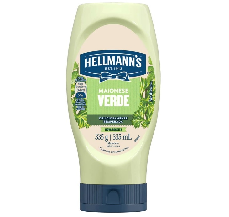 Hellmanns Maionese Verde Squeeze 335g na Amazon