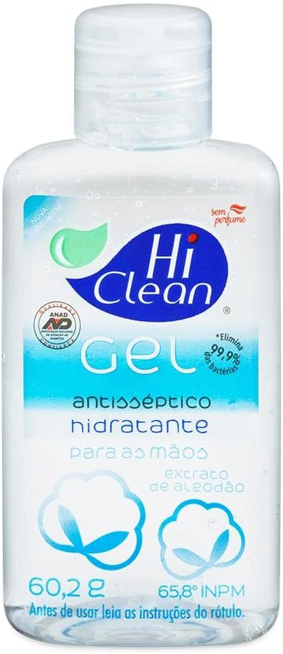 Hi Clean Gel Antisséptico 70% (65 8º Inpm) Extrato De Algodão 60.2G (70 Ml) na Amazon