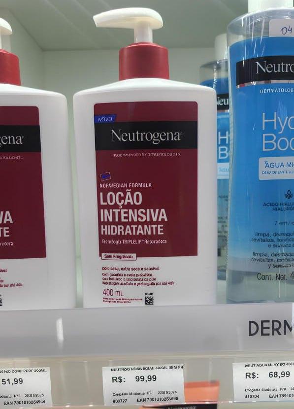 Hidratante Corporal Neutrogena Norwegian Formula Intensivo sem Fragrância 400ml na Amazon