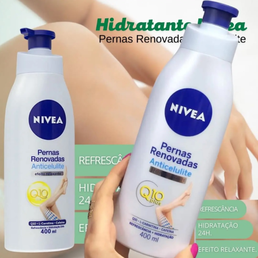 Hidratante Desodorante NIVEA Q10 Plus Pernas Renovadas Anticelulite 400ml na Amazon