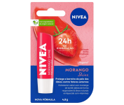 Hidratante Labial Morango NIVEA Shine 4,8g na Amazon