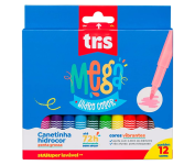 Hidrocor Ponta Grossa Mega Hidro Color – 12 Cores – Tris na Amazon