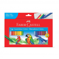 Hidrográfica Com 24 Cores Estojo Cartão, Faber-Castell, 15.0124CZF, Multicor na Amazon