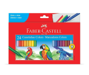 Hidrográfica com 24 Cores Estojo Cartão, Faber-Castell, 15.0124CZF, Multicor na Amazon
