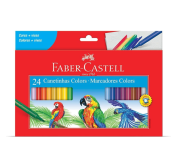 Hidrográfica com 24 Cores Estojo Cartão, Faber-Castell, Multicor na Amazon