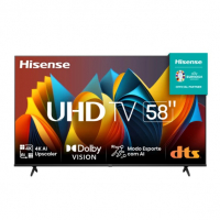 Hisense Smart TV UHD 4K 58 Polegadas 58A6K HDR10+ Dolby Vision Controle Por Voz na Carrefour