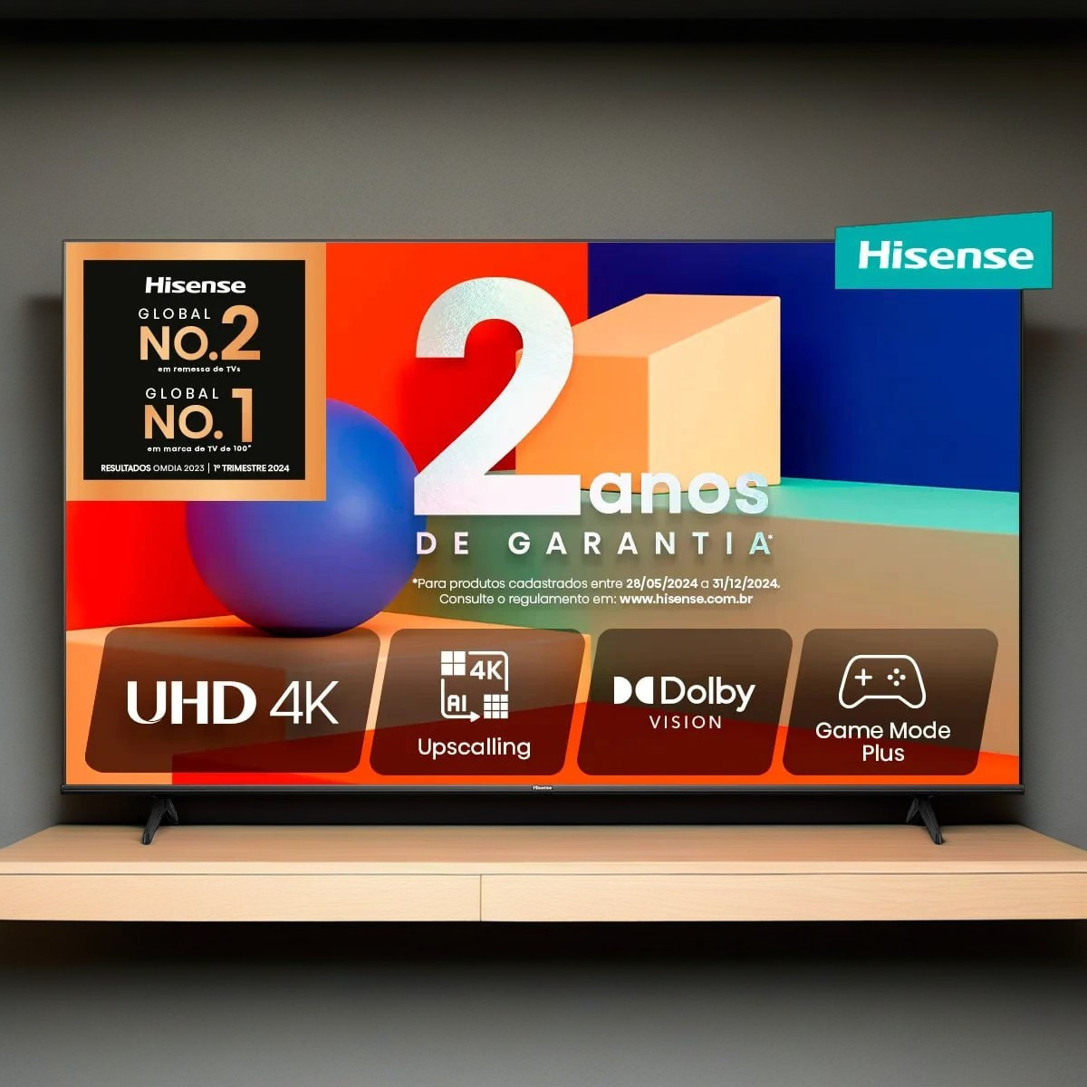 Hisense Smart TV UHD 4K 65 Polegadas 65A6K HDR10+ Dolby Vision Controle por Voz Compatível com Alexa na Carrefour