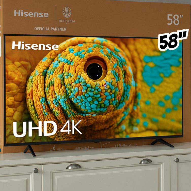 Hisense Smart TV UHD 4K DLED 58″ Polegadas 58A6N com HDR10+ Dolby Vision Game Mode Controle por Voz Alexa Built-In AirPlay na Amazon