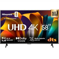 Hisense Smart TV UHD 4K DLED 58" Polegadas 58A6N Com HDR10+ Dolby Vision Game Mode Controle Por Voz Alexa Built-In AirPlay na Amazon
