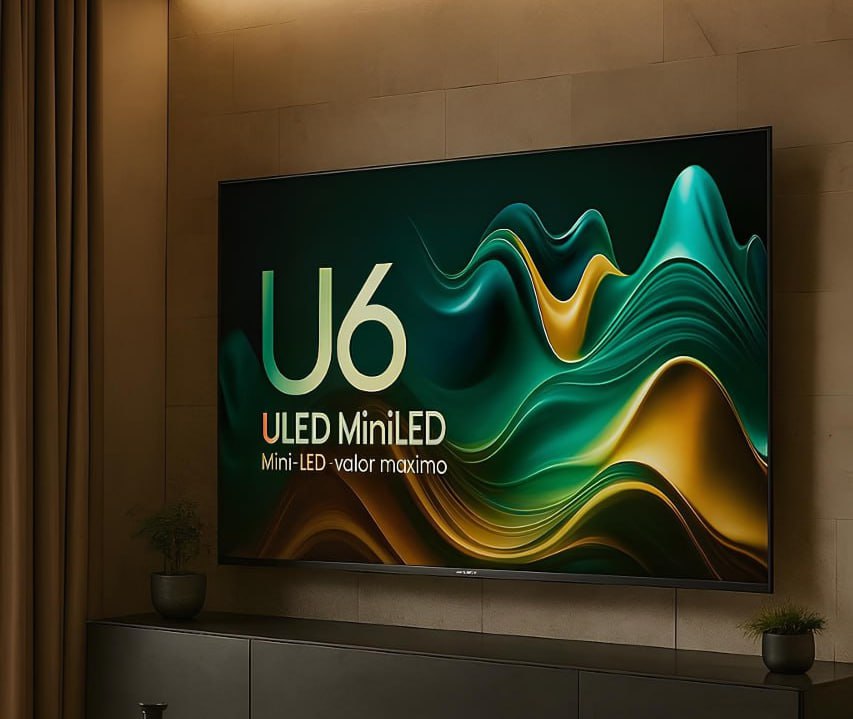 Hisense Smart TV UHD 4K Mini LED 55″ Polegadas 55U6N Google TV, Processador com AI, HDR10+, Dolby Atmos, Sports Mode, Game Mode Plus e Compatível com Alexa na Amazon
