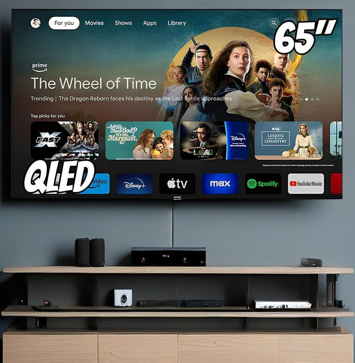 Hisense Smart TV UHD 4K QLED 65″ Polegadas 65Q6N Google TV com HDR10+, Dolby Atmos, Sports Mode, Game Mode Plus e Compatível com Alexa na Amazon
