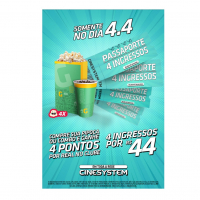 (Hoje) Cinesystem Leve 4 na Ingresso.com