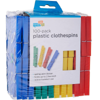 Honey-Can-Do Prendedores De Roupa De Plástico Coloridos, Pacote Com 100 na Amazon