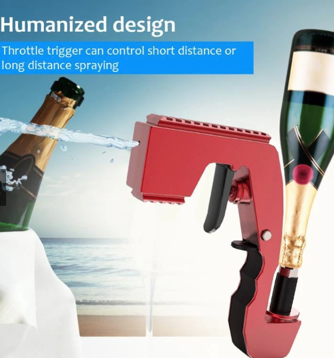 Hot Champagne Spray Champagne Pistola De Bebida Jogo Arma De Cerveja Bebida Ejctor Bar Homem Acessórios Novidade Acessórios Do Vinho na Shopee