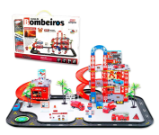 Hot Pista De Carrinhos Auto Posto De Bombeiros na Amazon