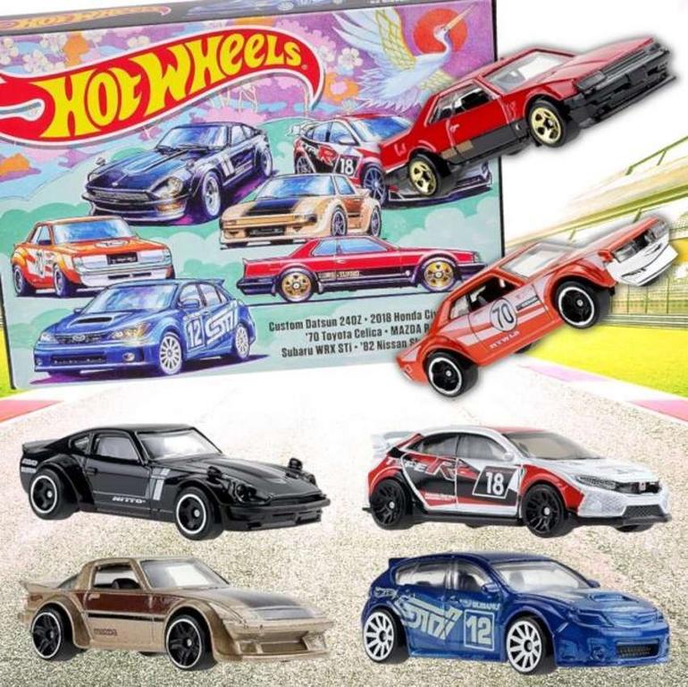 Hot Wheels Collector Veículo de brinquedo Bundle japonês/europeu para crianças a partir de 3 anos na Amazon