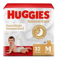 Huggies Fralda Premium Natural Care M 32 Un na Amazon