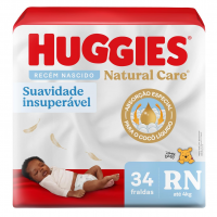 Huggies Fralda Premium Natural Care RN 34 Un (Embalagem Pode Variar) na Amazon