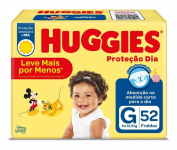 Huggies Fralda Proteção Dia Tam. G – 52 fraldas na Amazon