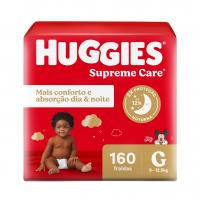 Huggies, Fralda Supreme Care, G, 160 Fraldas (com Prime) na Amazon