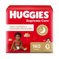Huggies, Fralda Supreme Care, G, 160 Fraldas na Amazon