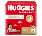 Huggies Fralda Supreme Care M 196 Un na Amazon