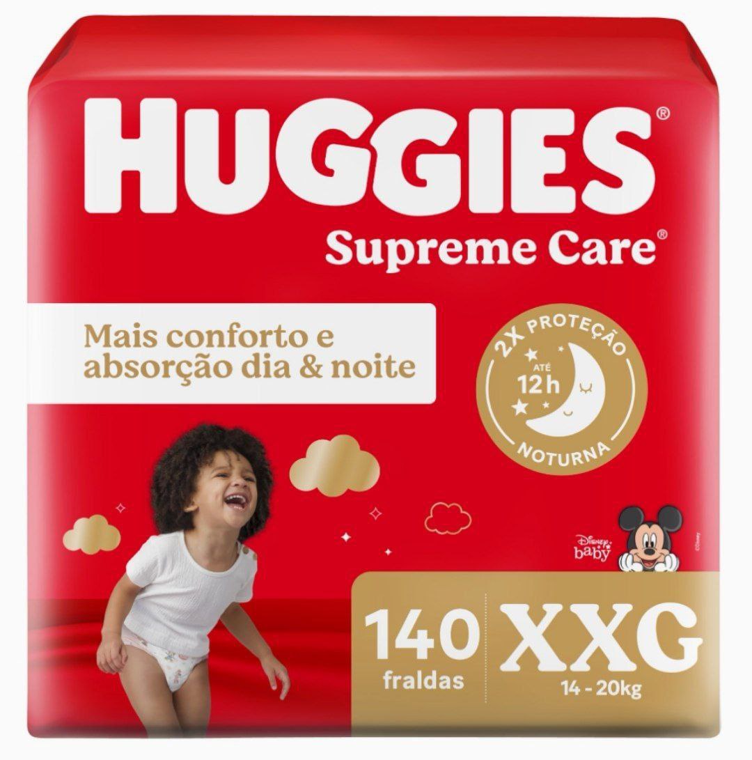 Huggies Fralda Supreme Care XXG – 140 Unidades na Amazon