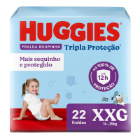 HUGGIES Fralda Tripla Prot. Roup. Xxg - 22Und na Amazon