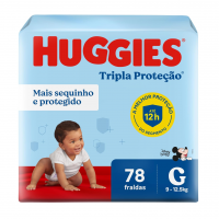 Huggies Fralda Tripla Proteção G 78 Un na Amazon