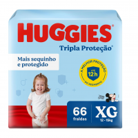 Huggies Fralda Tripla Proteção XG 66 Un na Amazon