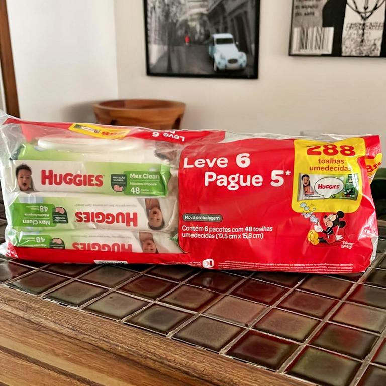 HUGGIES Lenços Umedecidos Huggies Max Clean – 288 Lenços na Amazon