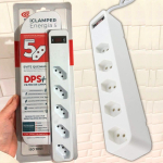 iClamper Energia 5 Tomadas – Filtro de Linha + DPS – Branco, Cabo 1M na Amazon