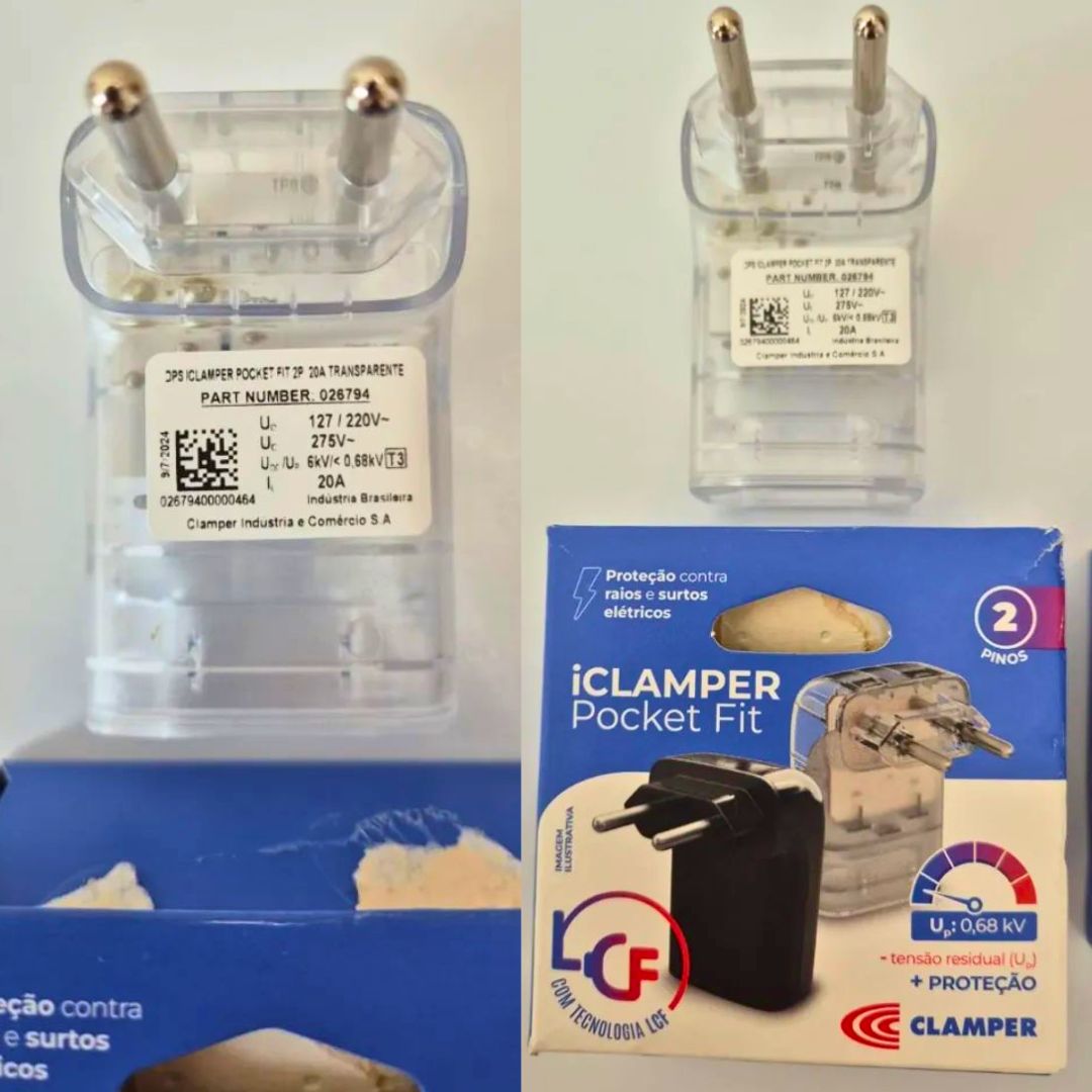 iCLAMPER Pocket Fit 2P 20A Transparente na Amazon
