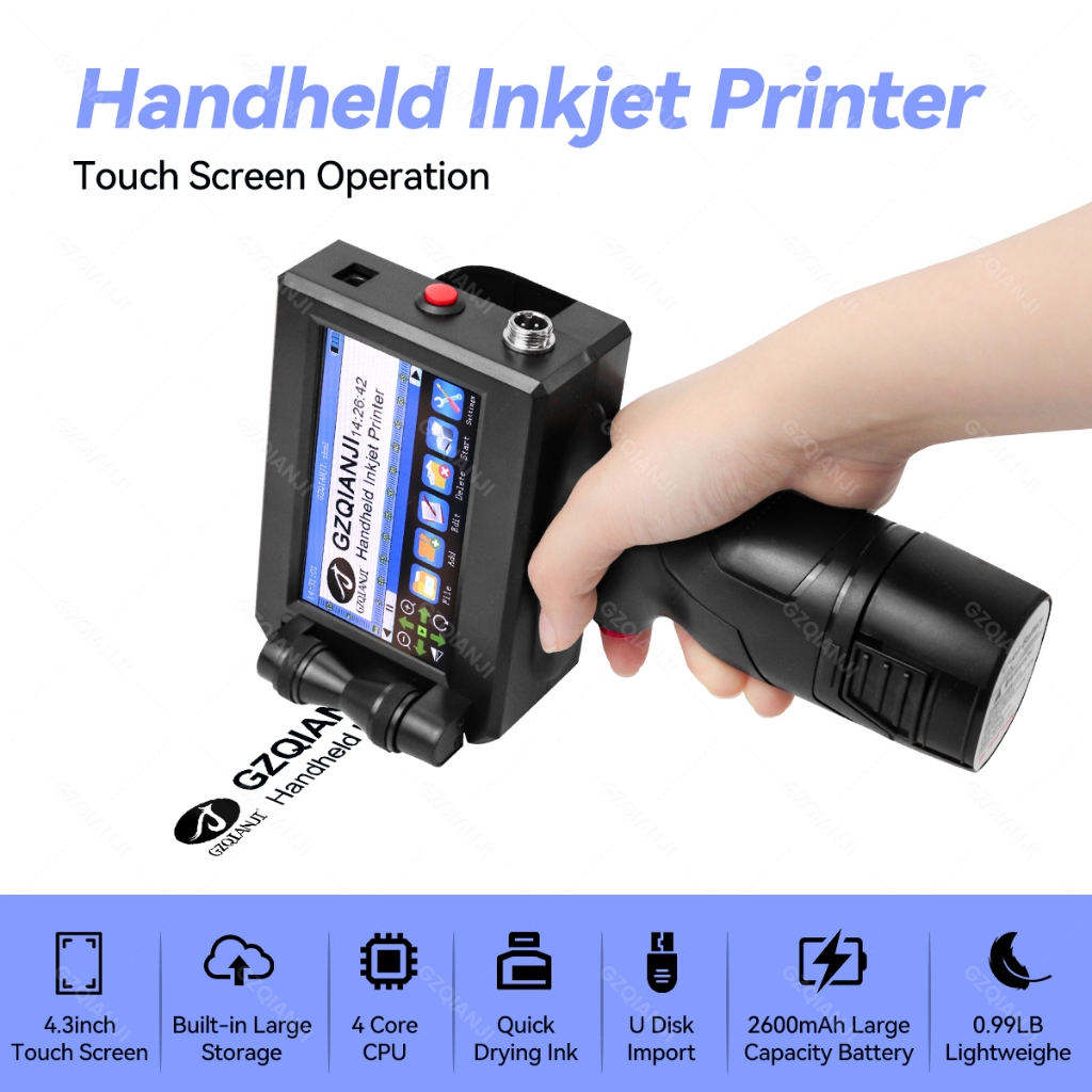 INKP01 Impressoras Portáteis A Jato De Tinta 12,7mm/25,4mm 28 Idiomas Data De Validade Logotipo Etiqueta De Plástico Caixa De Papelão Impressora Portátil Térmica na Shopee