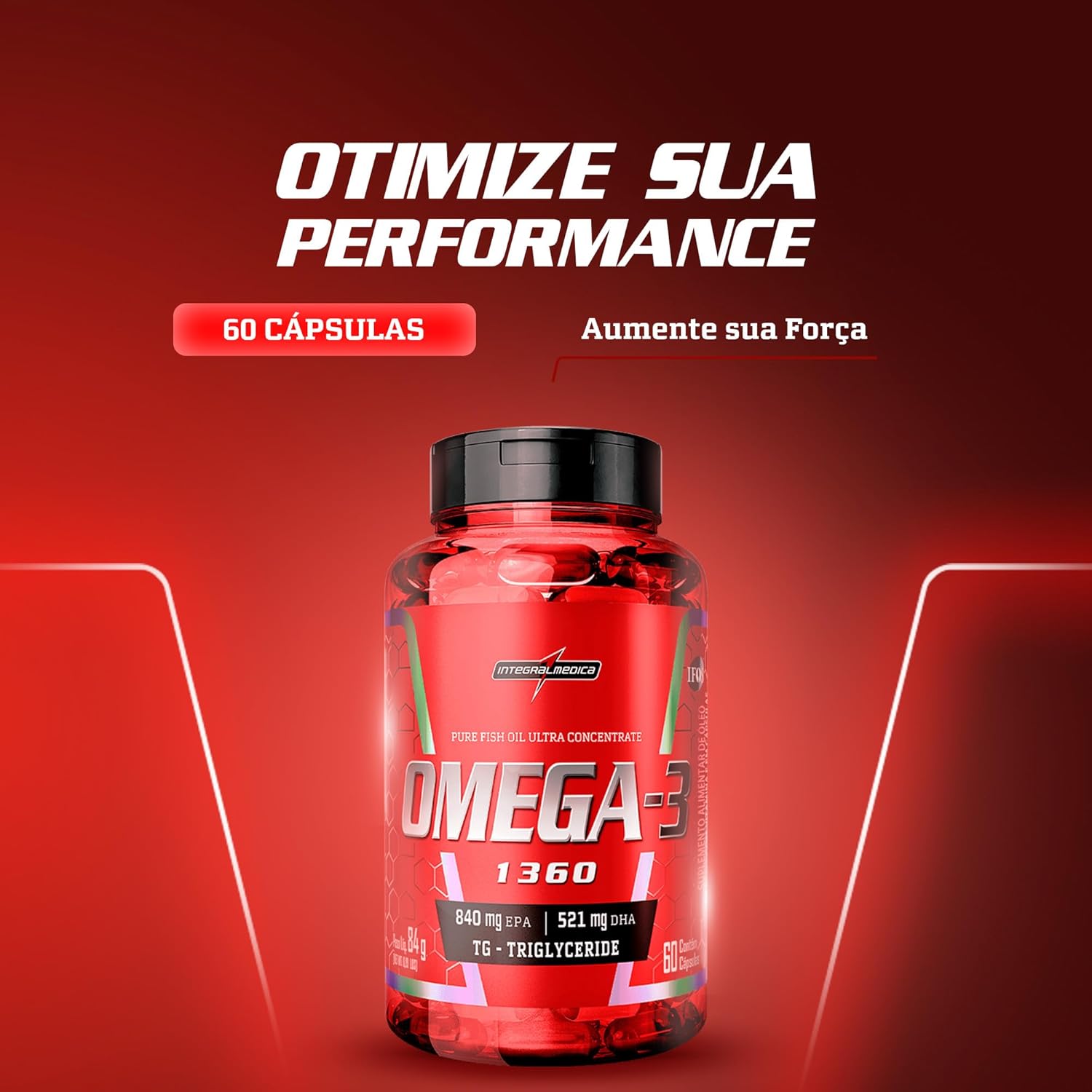 Integralmedica Ômega 3 Ultraconcentrado 1360mg por Dose – Suplemento Alimentar Funcional Biodisponível – Rico em Triglicerídeos – 60 Cápsulas na Amazon
