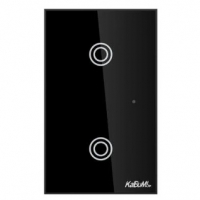 Interruptor KaBuM! Smart, Bivolt, 2 Botões, Preto, 10A, 50/60Hz, Smart Home na KaBuM!
